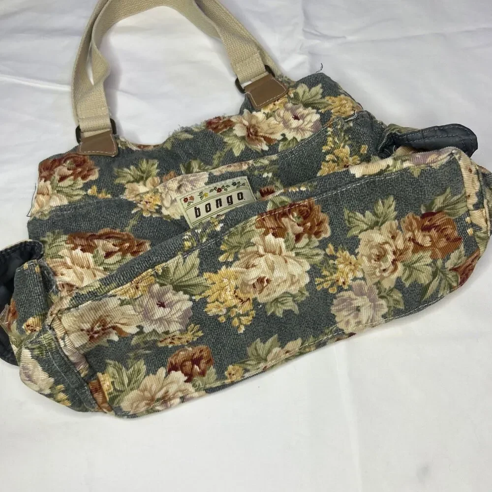 Vintage 90s Y2k Floral Purse Cottage Core Grunge Rose Pattern Soft Squishy Purse